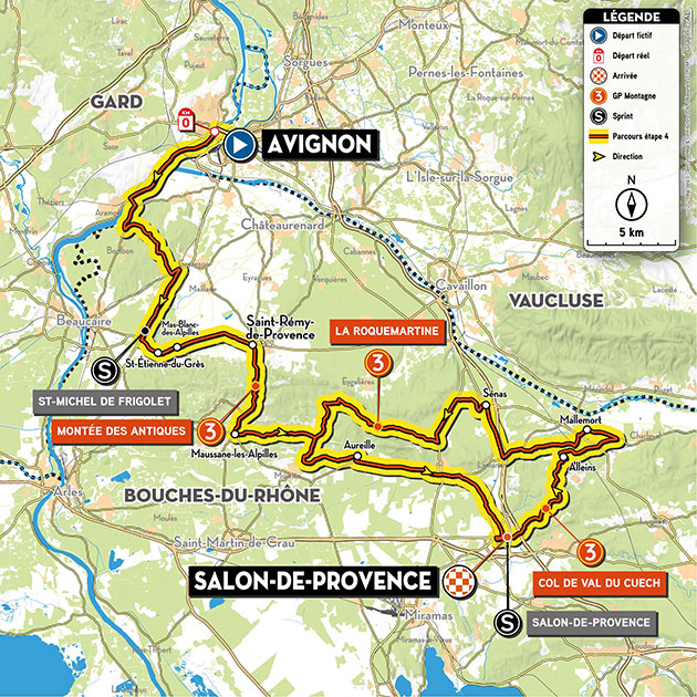 2021 Tour of provence stage 4 map